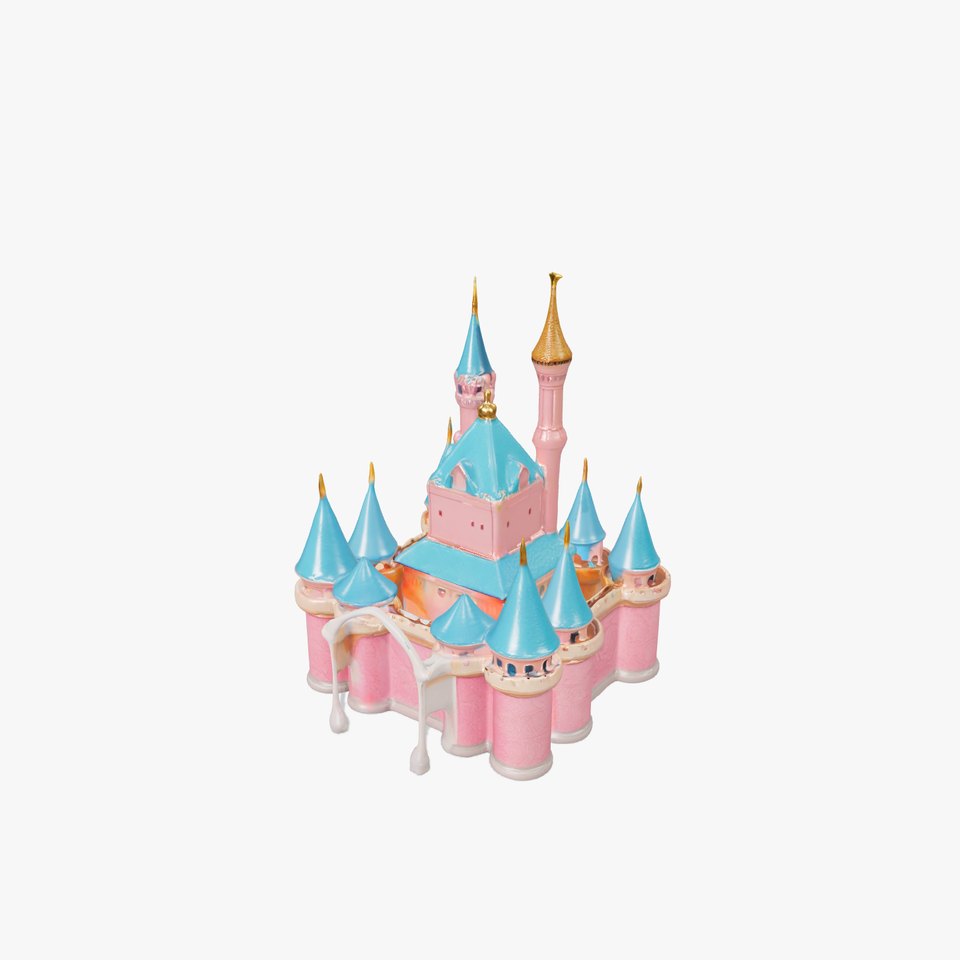 Fantasy Pink Castle model pack